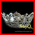 Full Round Crystal Queen pageant crown, wholesale pageant crowns and tiaras, round crowns for sale